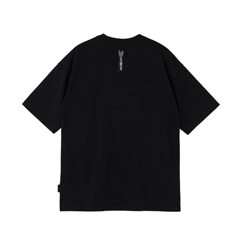 LifeWork | Common Snapback Hipdog Applique S/S T-Shirt Black