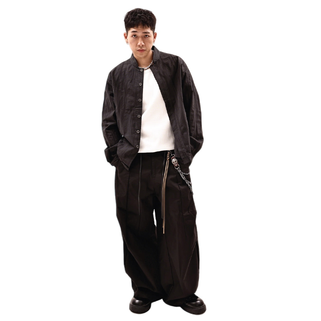 SOCIETY｜Orda Mechanica L/S Shirt Black - SWAGANZ