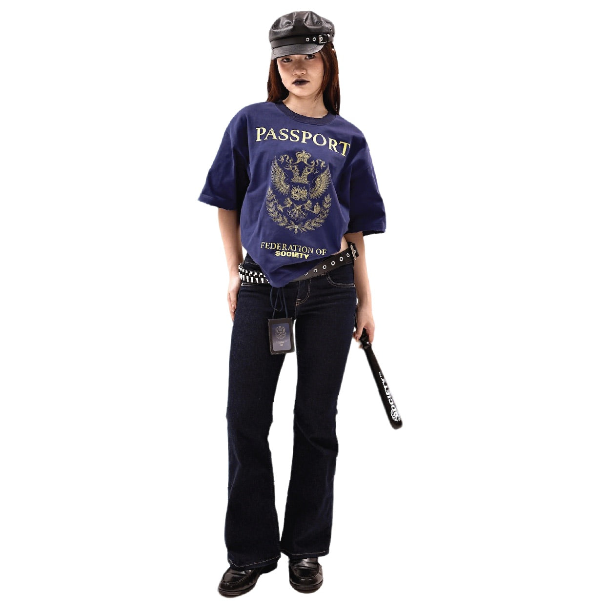 SOCIETY | Orda Mechanica Passport Tee Navy - SWAGANZ