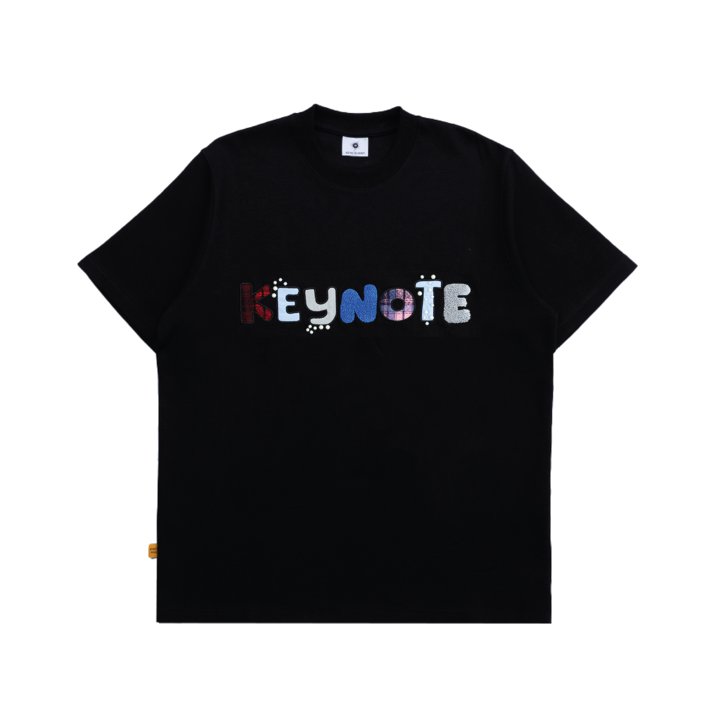 KEYNOTE | Holiday Patchwork Tee Black - SWAGANZ