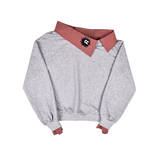 KEYNOTE | Convertible Zip Polo Tee Grey / Red