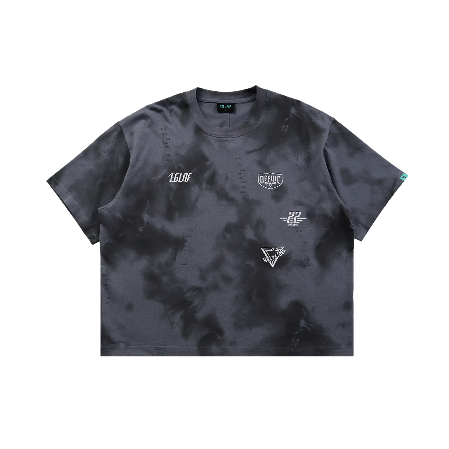 EGLAF | R//W Badges Boxy Tee Cool Grey - SWAGANZ
