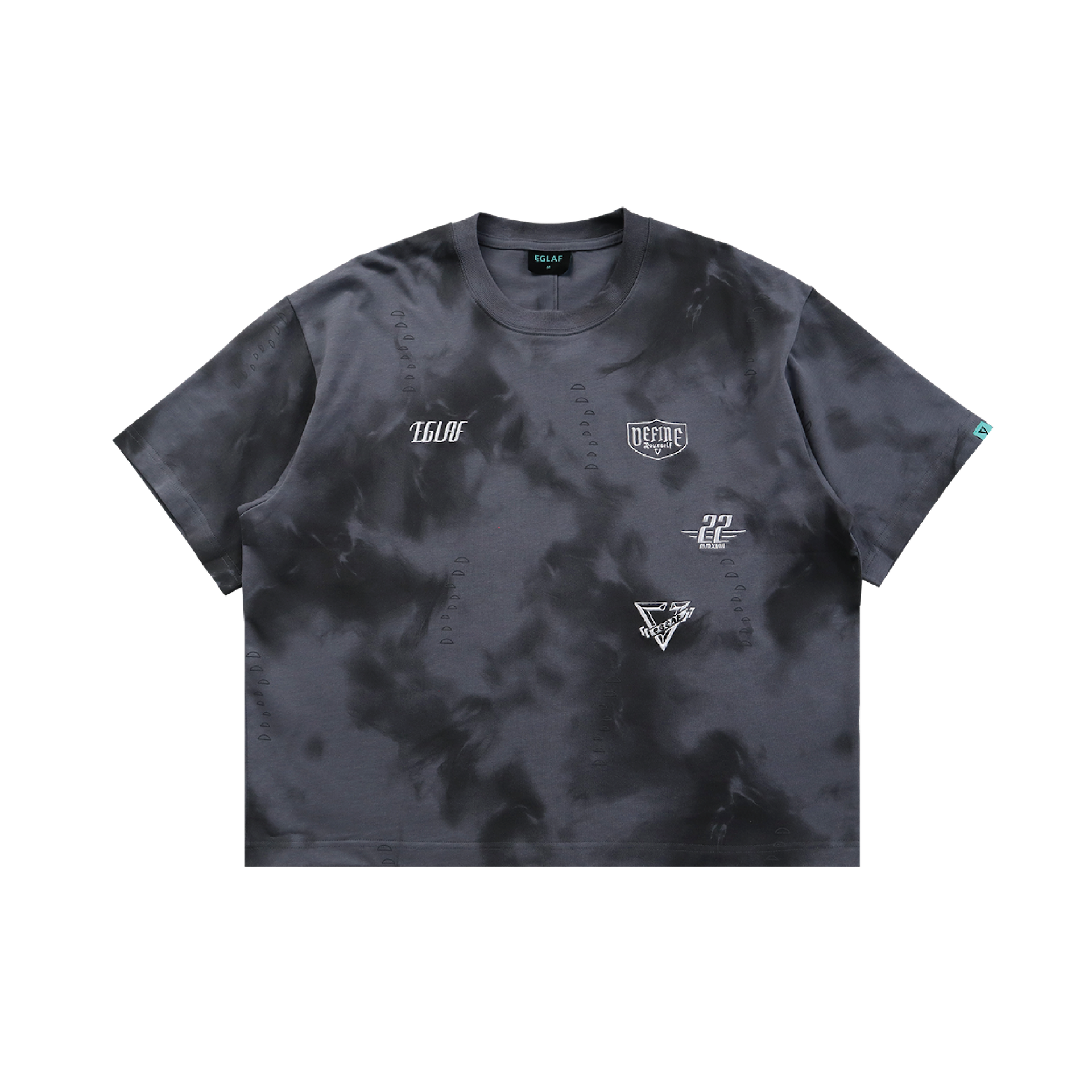 EGLAF | R//W Badges Boxy Tee Cool Grey - SWAGANZ