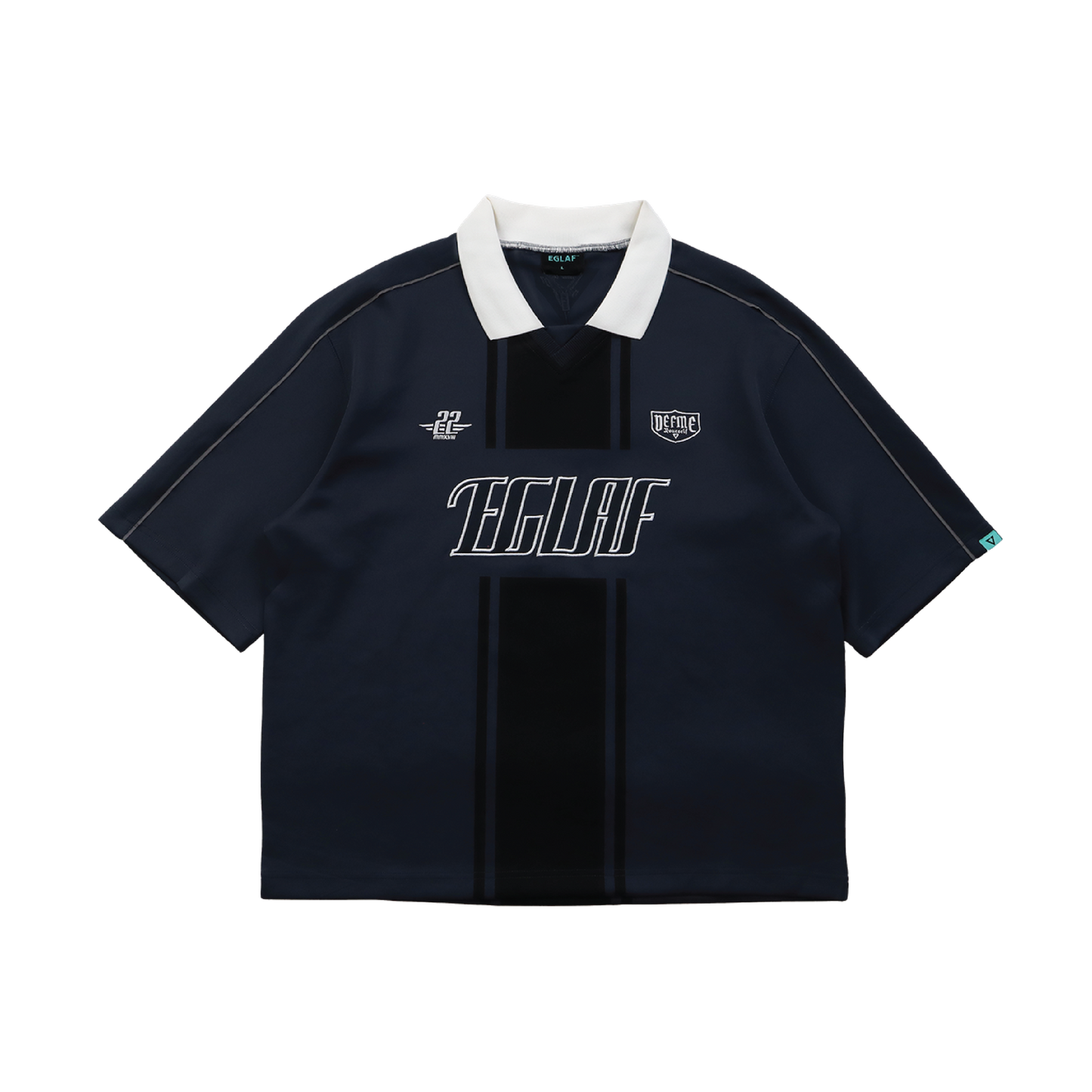 EGLAF | R//W Boxy Jersey Dark Blue - SWAGANZ