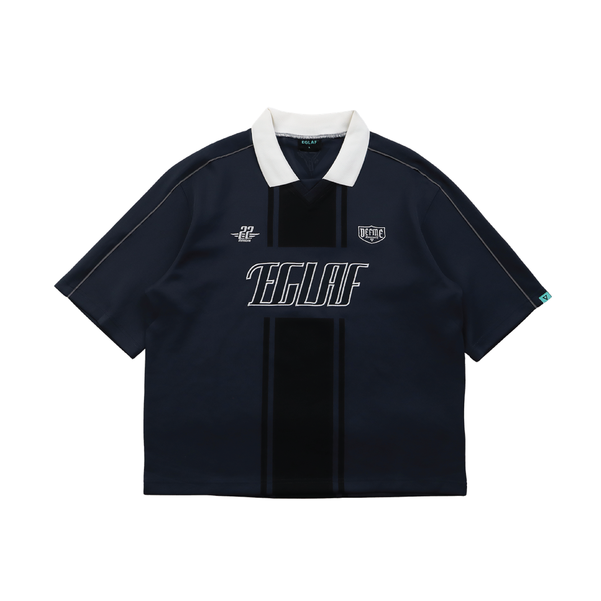 EGLAF | R//W Boxy Jersey Dark Blue - SWAGANZ