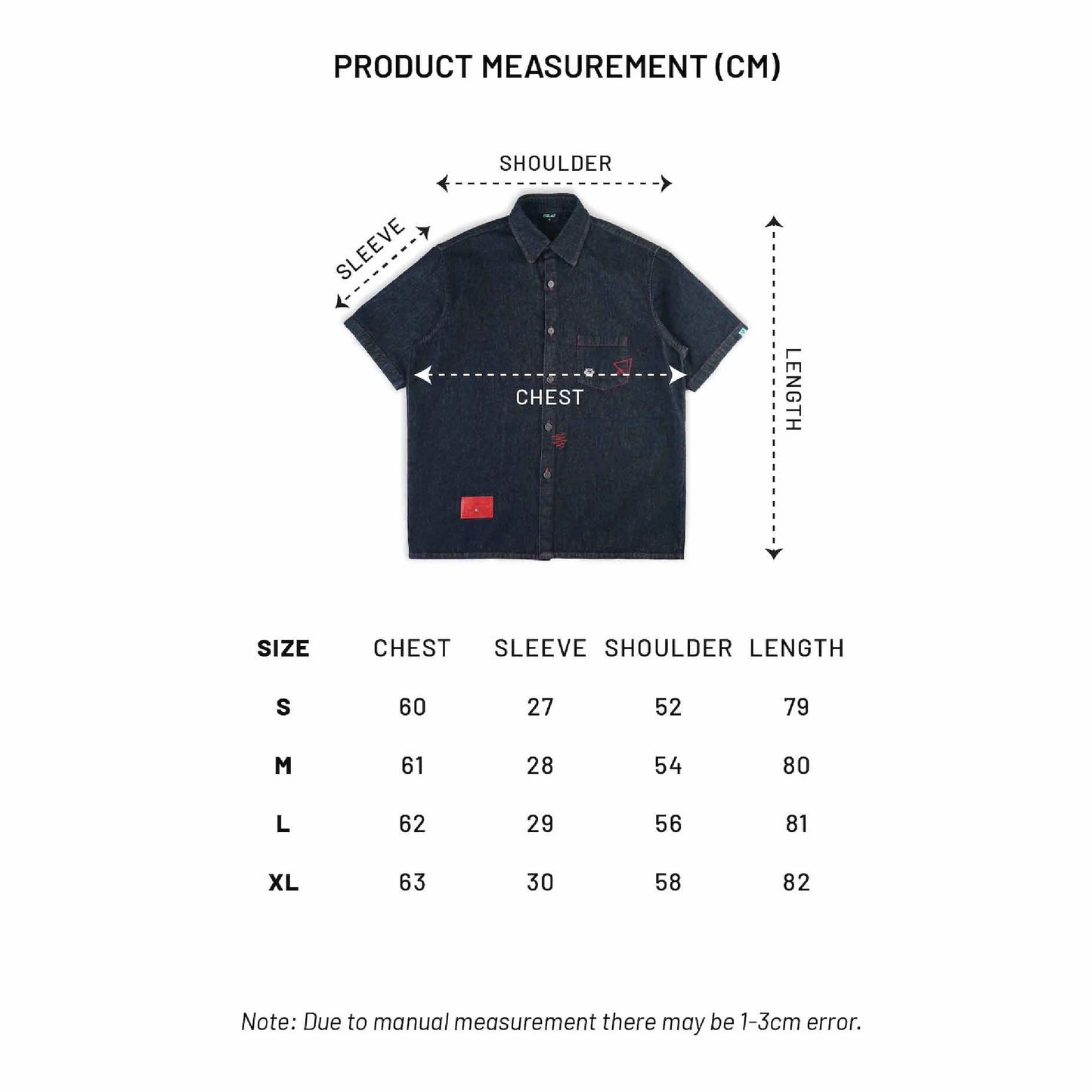 EGLAF | RU Loose Fit Denim Shirt Dark Blue - SWAGANZ