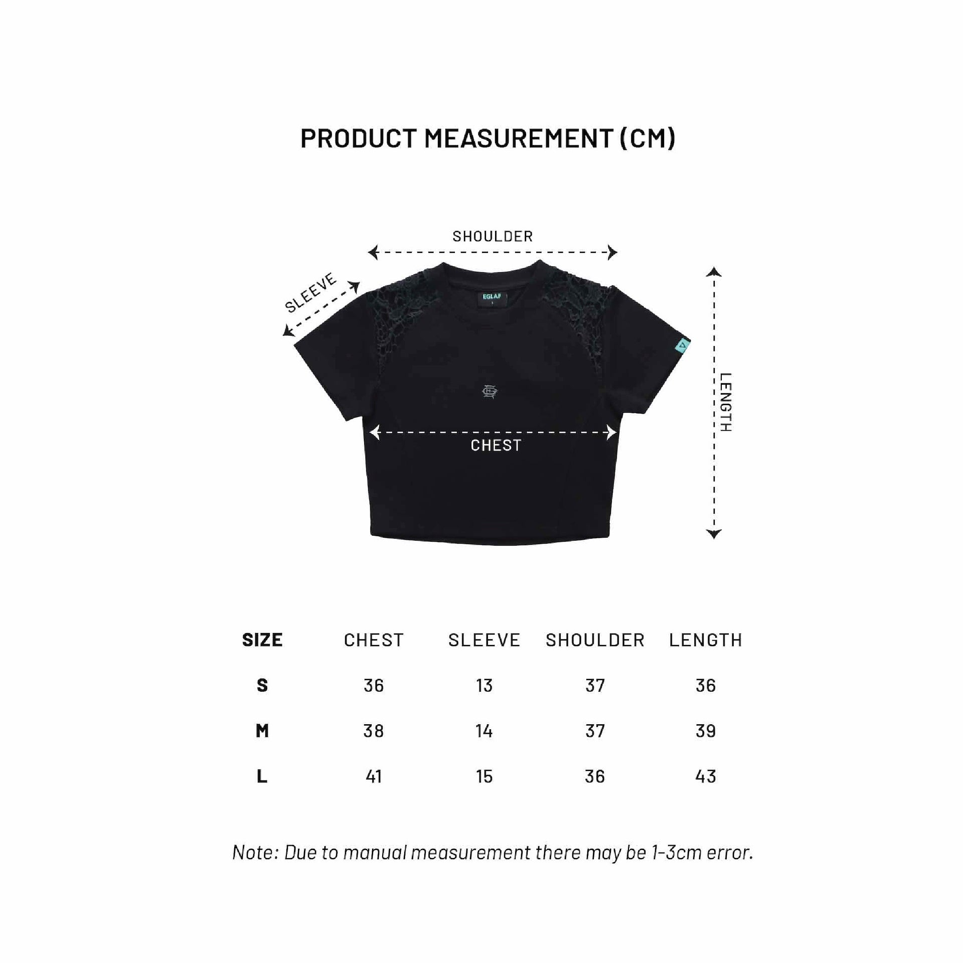 EGLAF | RU Lace Crop Top Black - SWAGANZ