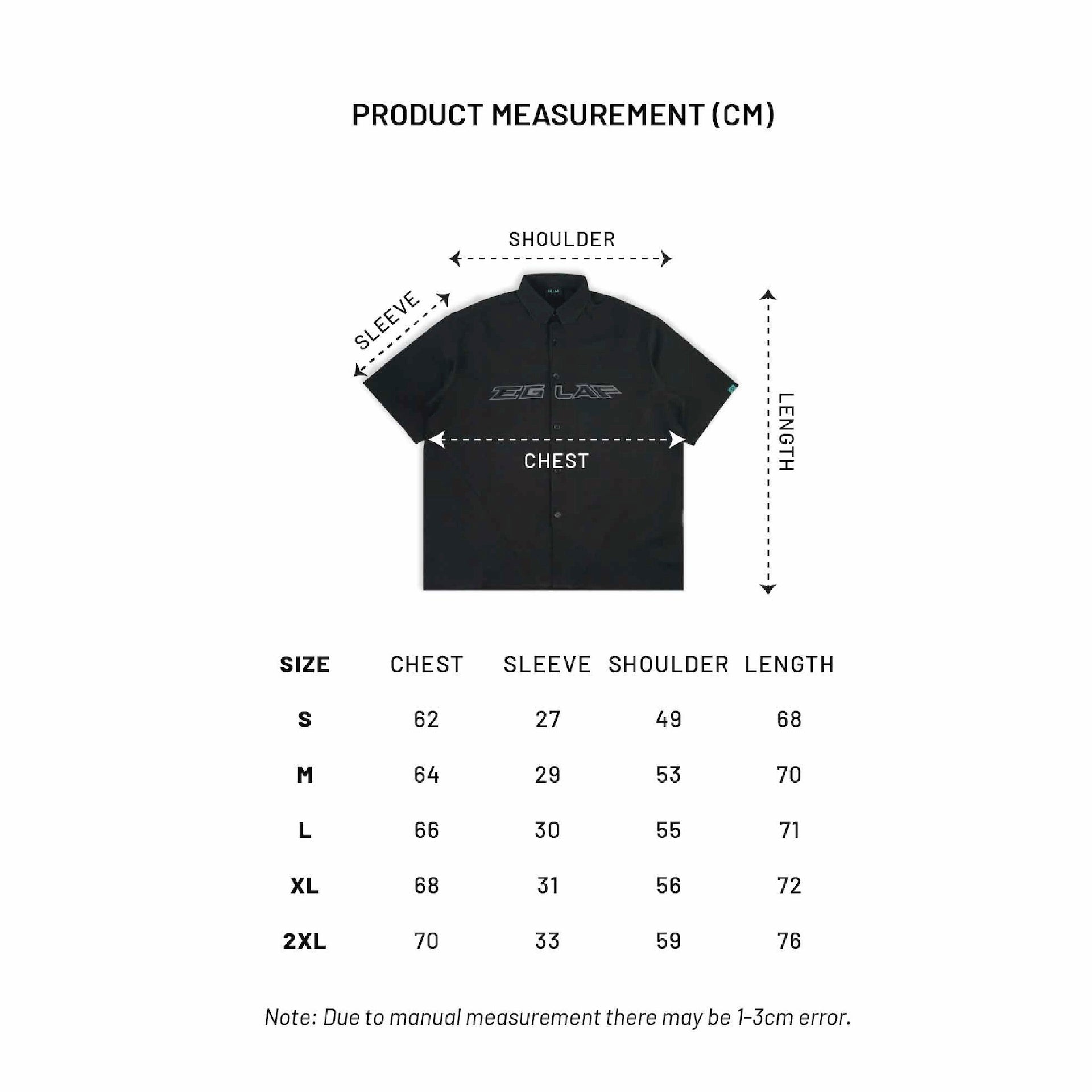 EGLAF | RU Embroidery Chest Logo Shirt Black - SWAGANZ