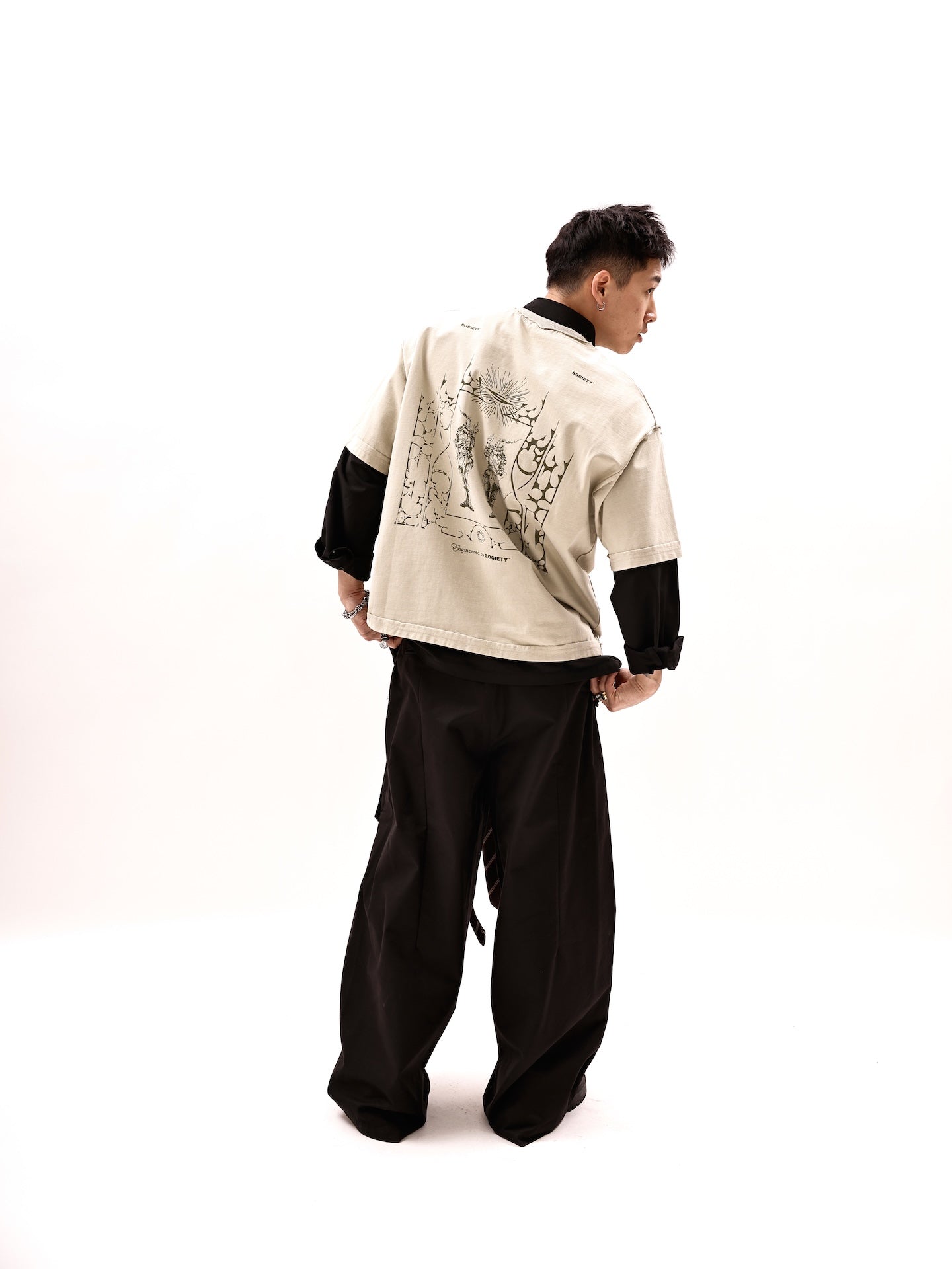 SOCIETY | eye of society tee brown - SWAGANZ