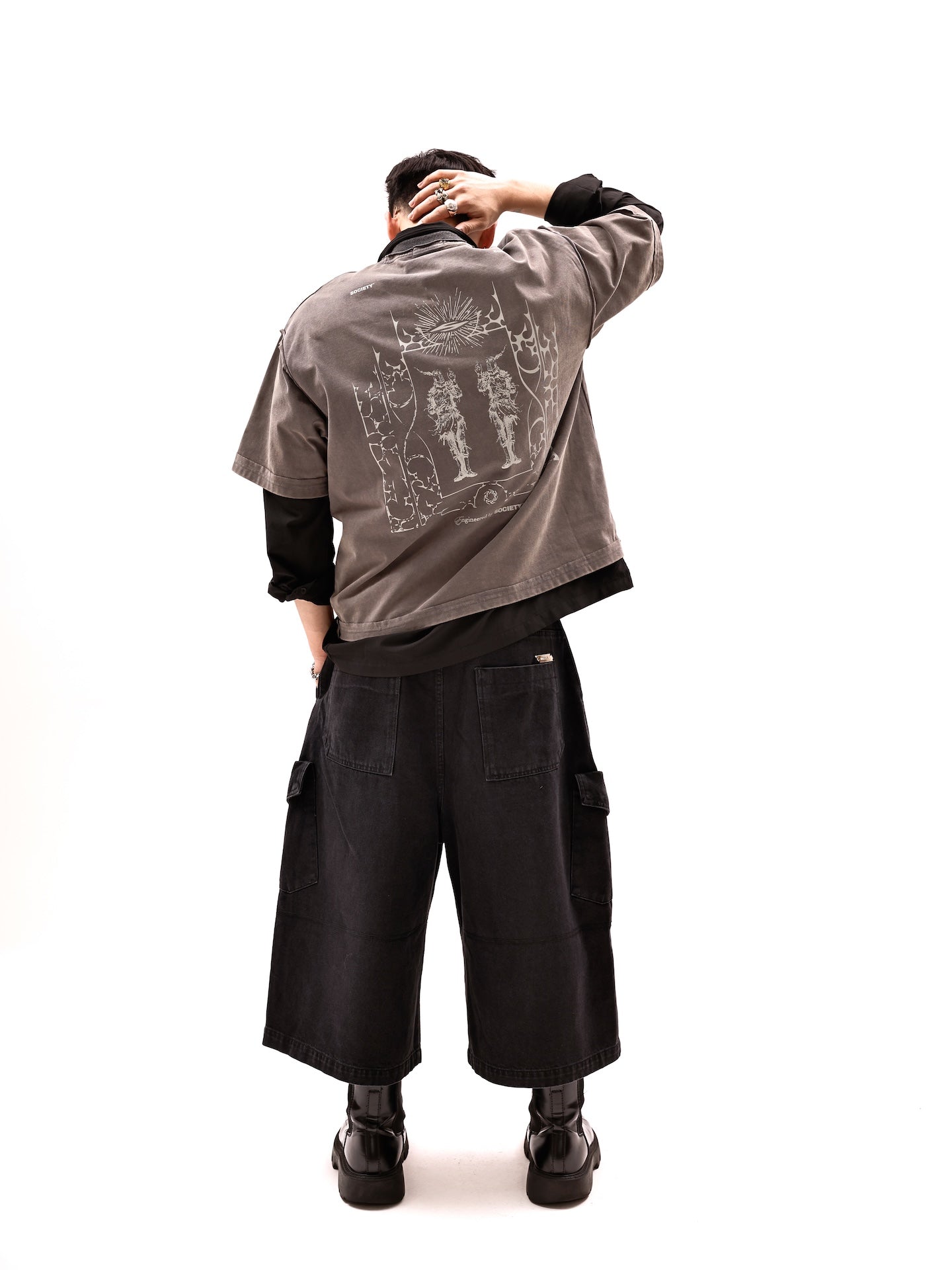 SOCIETY | eye of society tee brown - SWAGANZ
