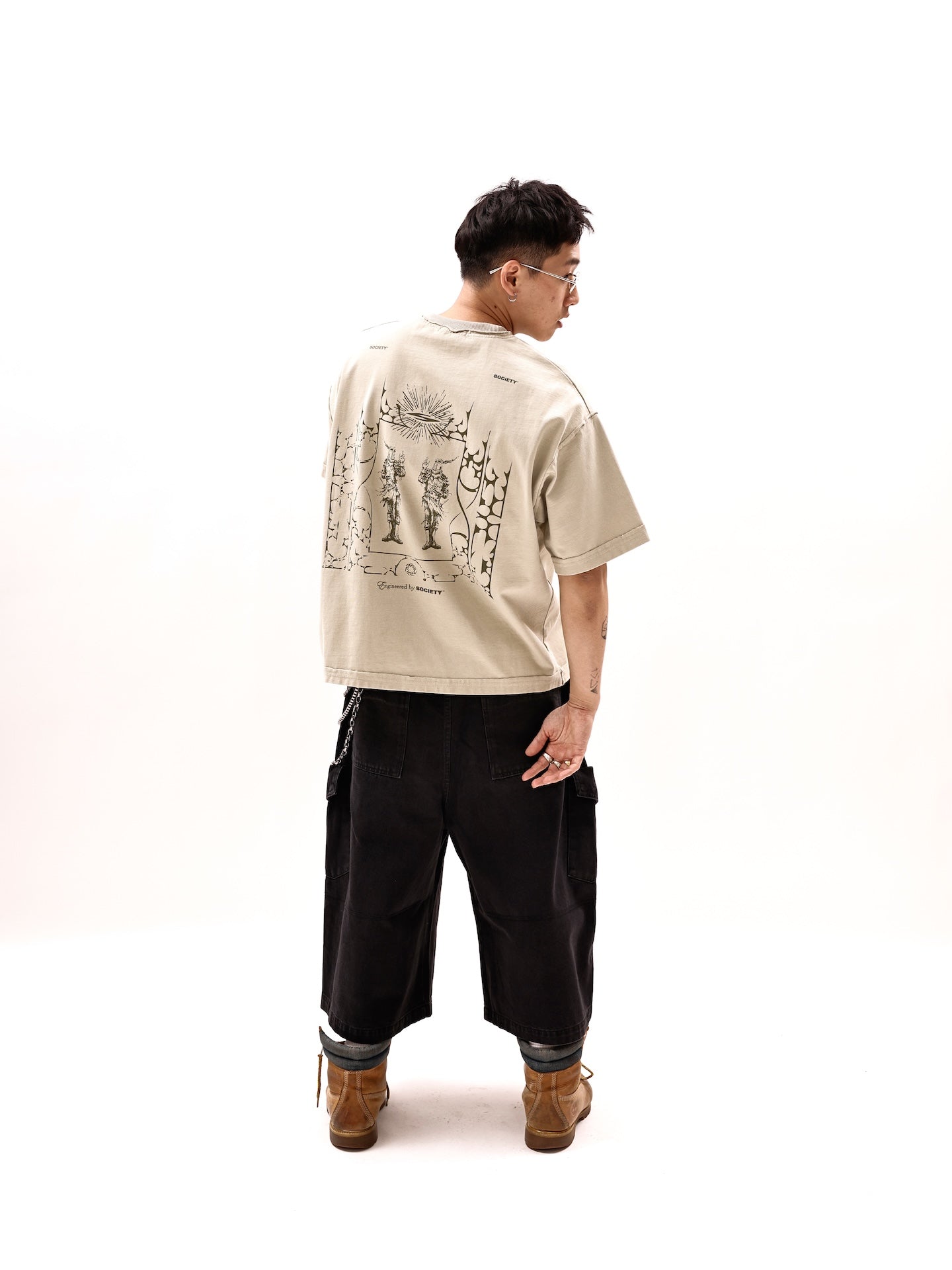 SOCIETY | eye of society tee brown - SWAGANZ