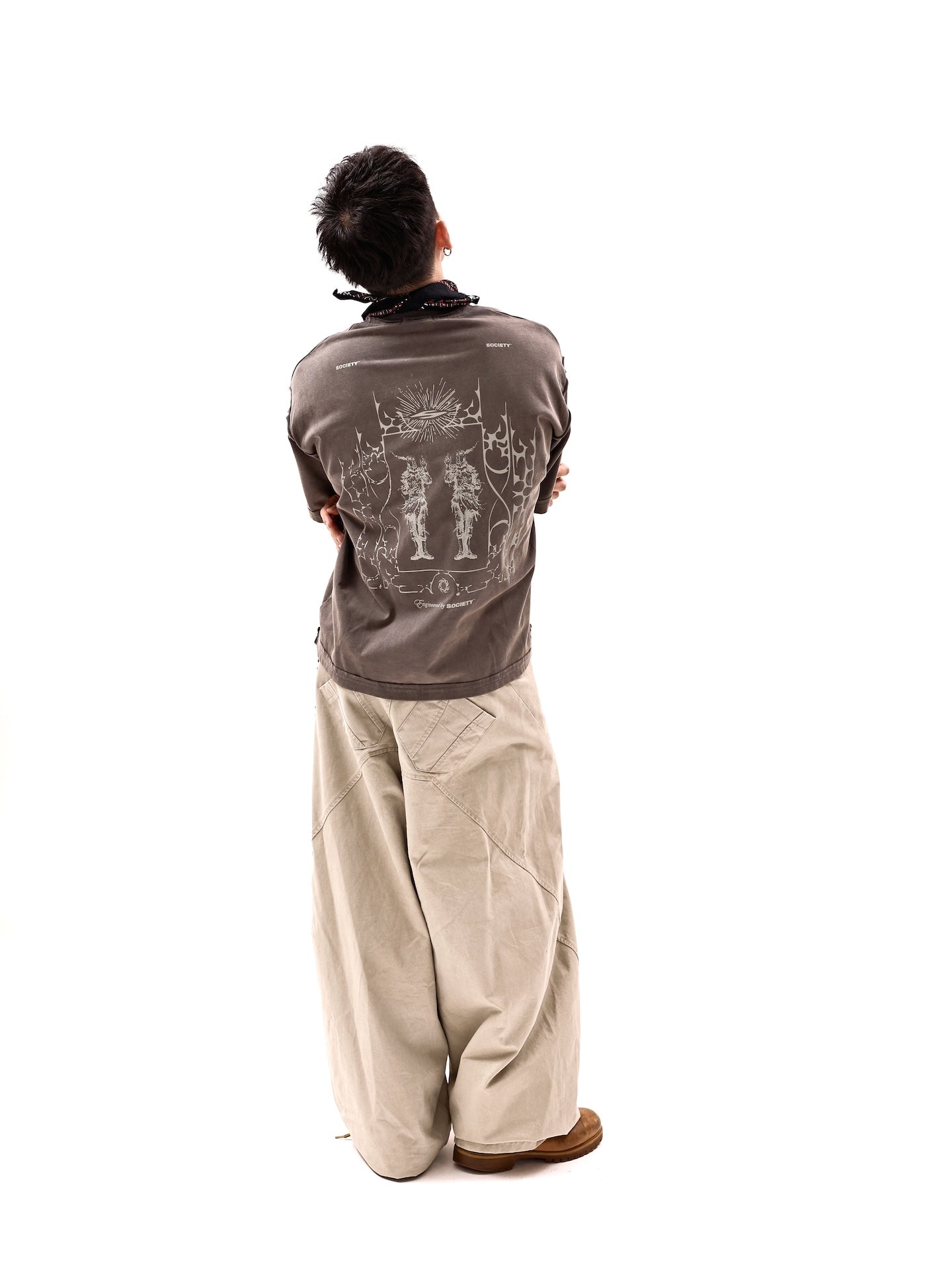 SOCIETY | eye of society tee brown - SWAGANZ