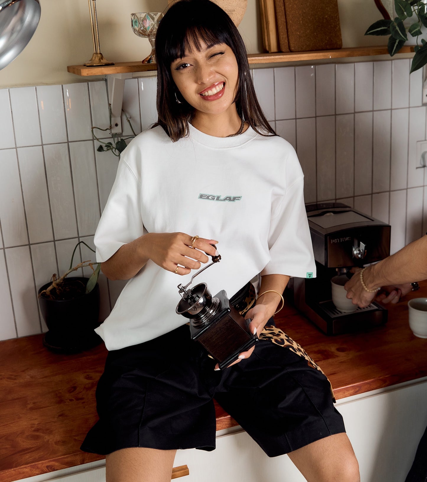 EGLAF | Basic 26 Triangle Logo Tee White - SWAGANZ