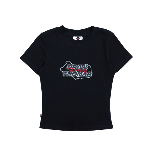 TRNO | Line System Crop Top Black