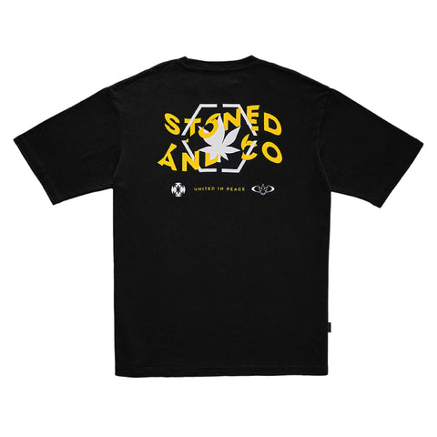 Stoned Maverick: Wave T-Shirt (Black/White)
