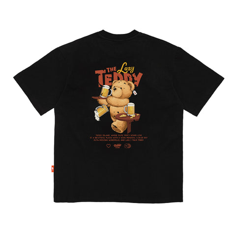Teddy Island 'Back' Happy Hour Teddy T-Shirt Black