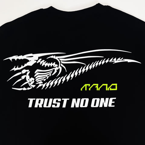TRUST NO ONE | Raised Dragon Modern Craft Tee Black