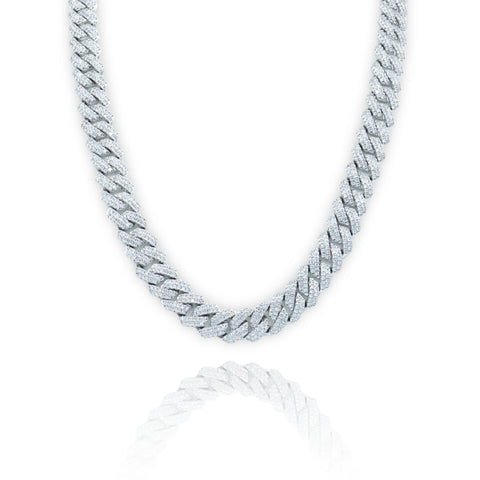 ZeroDegrees | 14mm Prong Cuban Link Chain (White Gold)