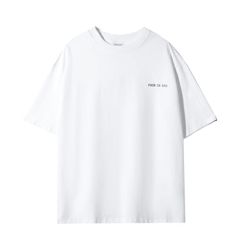 Fier De Moi | Flower Back Printing S/S T-Shirt White