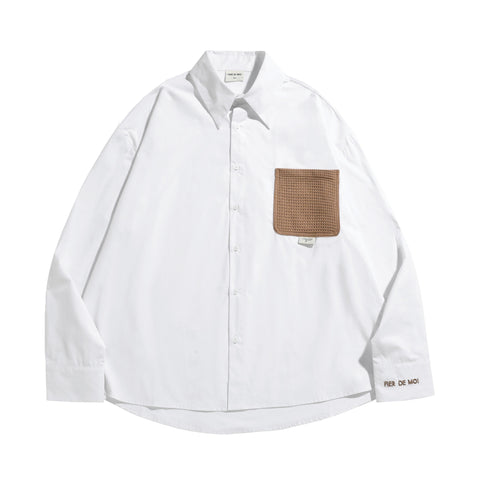 Fier De Moi  | Pocket L/S Shirts White