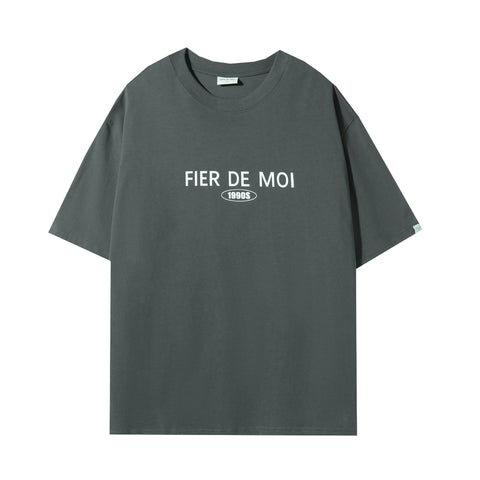 Fier De Moi | Container Back Printing S/S T-Shirt Charcoal