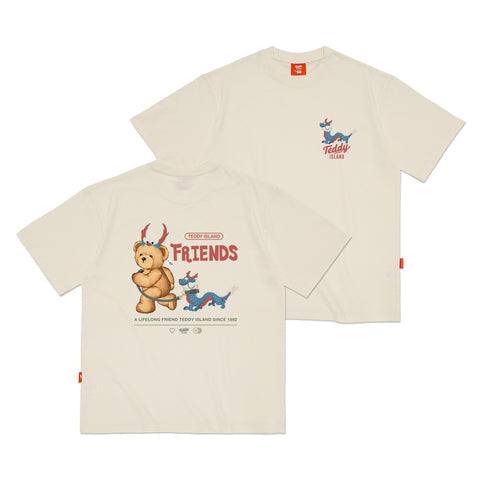 Teddy Island | 'Back' Dragon Teddy T-Shirt Ivory