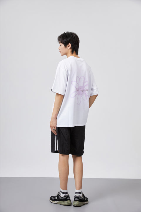 Fier De Moi | Flower Back Printing S/S T-Shirt White