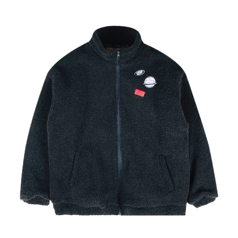 KEYNOTE | Embroidery Cotton Padded Jacket Black