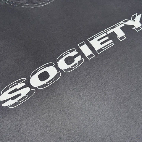 Society | Slogan Reflective Tee Grey