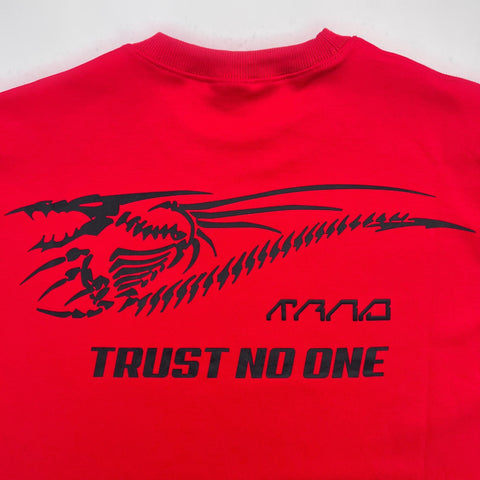 TRUST NO ONE | Raised Dragon Modern Craft Tee Red