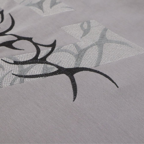 EGLAF | FF Full Embroidery Logo Reflective Oversize Tee (Grey)