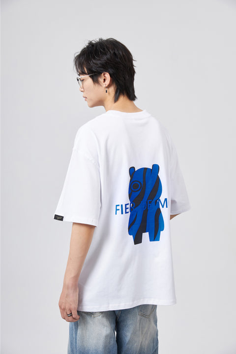 Fier De Moi | Bear Back Printing S/S T-Shirt White