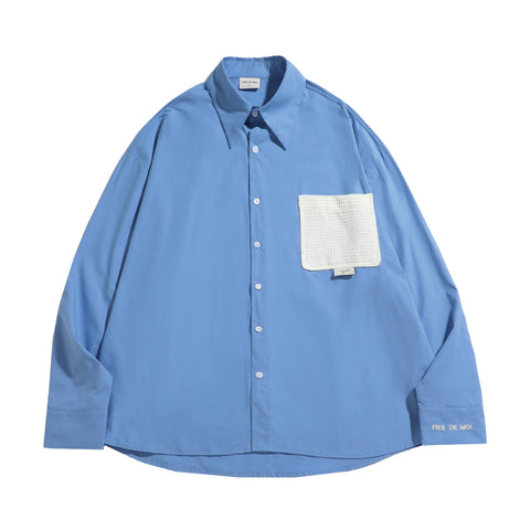 Fier De Moi | Pocket L/S Shirts Blue