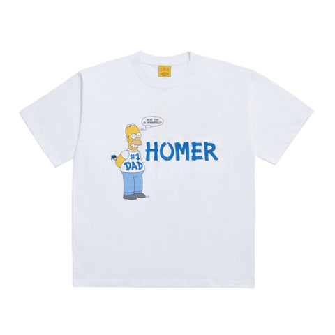 SIMPSONS x ADLV Paint Homer Short Sleeve T-Shirt White