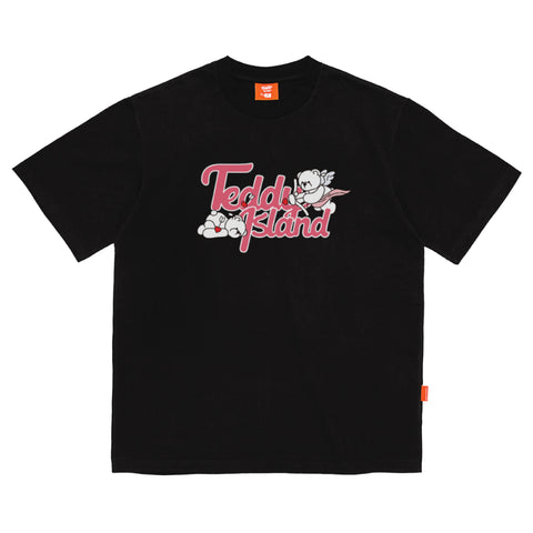 Teddy Island | Fall in Love Teddy T-Shirt Black