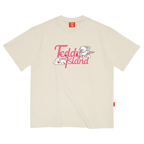 Teddy Island | Fall in Love Teddy T-Shirt Ivory