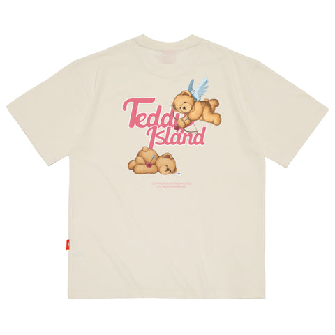 Teddy Island | 'Back' Fall in Love Teddy T-Shirt Ivory