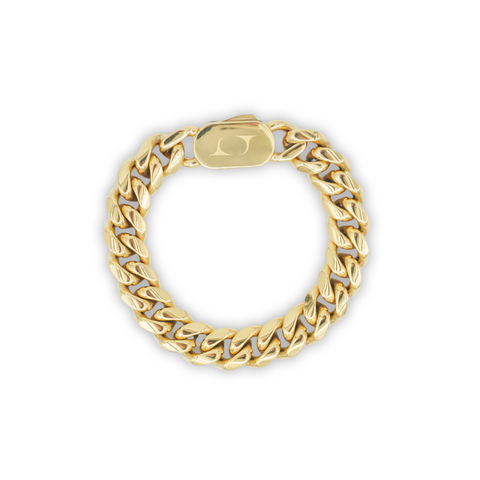 ZeroDegrees | 12mm Plain Jane Cuban Bracelet (Gold)