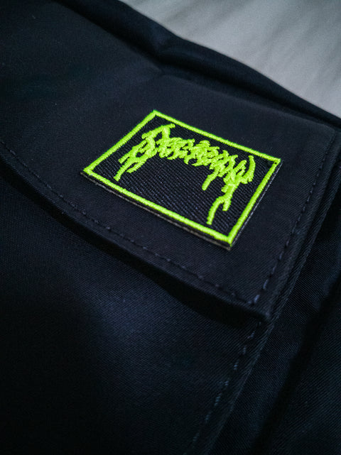 Society | Neon Green Logo Patch Shoulder Bag