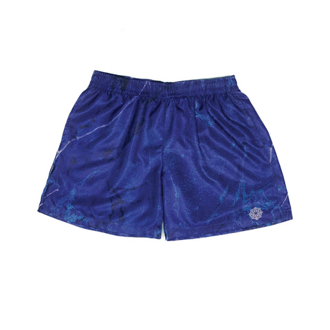 Stoned Blessed | Marble Shorts Blue