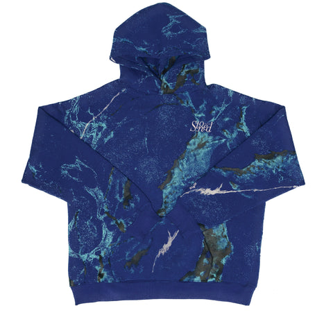 Stoned Blessed | Marble Hoodie Blue