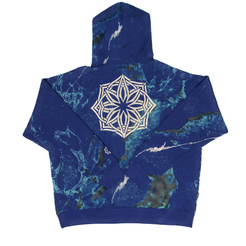 Stoned Blessed | Marble Hoodie Blue