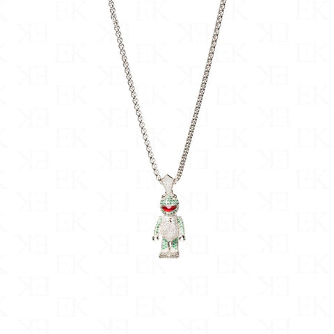 Kermit Iced Out Necklace (Multi Color)