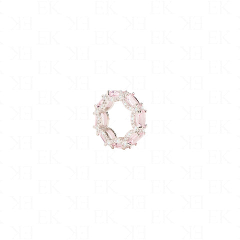 EK | Pink Gem Ring Silver
