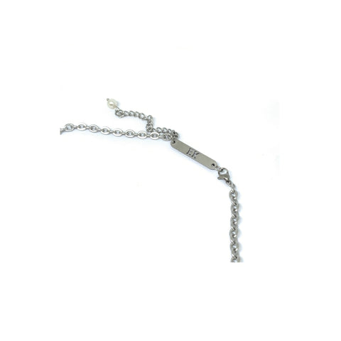 Dangle Pearl Necklace Silver