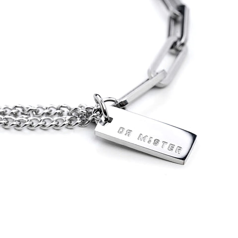DR MISTER | Essential Hybrid Double Chain Bracelet