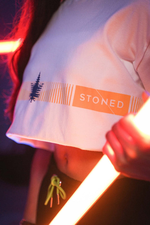 Stoned Maverick: Horizontal T-Shirt White