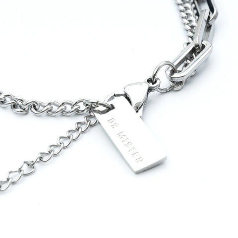 DR MISTER | Essential Layered Hybrid Chain Bracelet