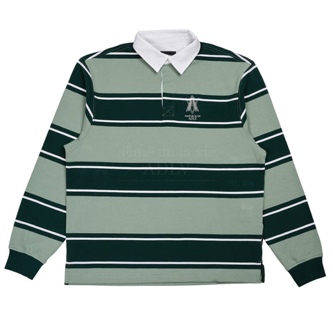 ADLV A Logo Embroidery Stripe Pattern Polo Shirt (Multi Color)
