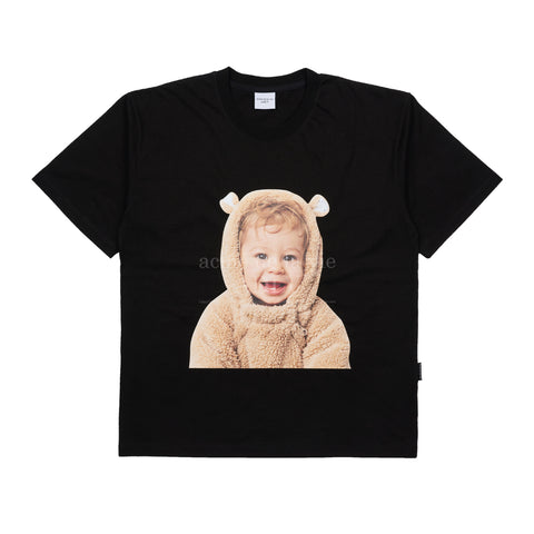 ADLV Baby Face Bear Doll Short Sleeve T-Shirt Black